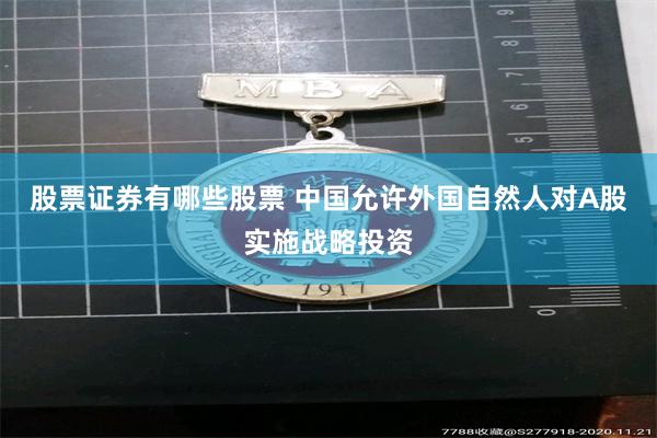股票证券有哪些股票 中国允许外国自然人对A股实施战略投资