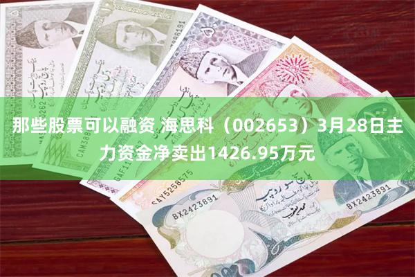 那些股票可以融资 海思科（002653）3月28日主力资金净卖出1426.95万元